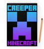 Заказать блокнот в Москве. Блокнот на пружине А4 MINECRAFT CREEPER от weeert - готовые дизайны и нанесение принтов.
