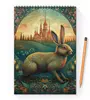 Заказать блокнот в Москве. Блокнот на пружине А4 Русский кролик от amatier arts - готовые дизайны и нанесение принтов.