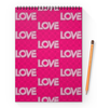 Заказать блокнот в Москве. Блокнот на пружине А4 LOVE LOVE от Jimmy Flash - готовые дизайны и нанесение принтов.