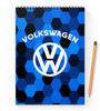 Заказать блокнот в Москве. Блокнот на пружине А4 Volkswagen от THE_NISE  - готовые дизайны и нанесение принтов.