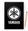 Заказать блокнот в Москве. Блокнот на пружине А4 YAMAHA от DESIGNER   - готовые дизайны и нанесение принтов.