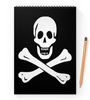 Заказать блокнот в Москве. Блокнот на пружине А4 "Весёлый Роджер - Jolly Roger" от Интернет-магазин "RockStoreOnline" - готовые дизайны и нанесение принтов.