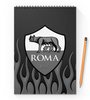 Заказать блокнот в Москве. Блокнот на пружине А4 FC Roma от THE_NISE  - готовые дизайны и нанесение принтов.