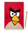 Заказать блокнот в Москве. Блокнот на пружине А4 Angry Birds (Terence) от Аня Лукьянова - готовые дизайны и нанесение принтов.