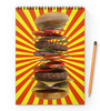 Заказать блокнот в Москве. Блокнот на пружине А4 Гамбургер от THE_NISE  - готовые дизайны и нанесение принтов.