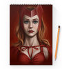 Заказать блокнот в Москве. Блокнот на пружине А4 Алая Ведьма / Scarlet Witch от Jimmy Flash - готовые дизайны и нанесение принтов.
