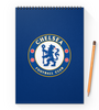Заказать блокнот в Москве. Блокнот на пружине А4 Chelsea FC от THE_NISE  - готовые дизайны и нанесение принтов.