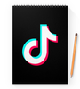 Заказать блокнот в Москве. Блокнот на пружине А4 TikTok  от DESIGNER   - готовые дизайны и нанесение принтов.