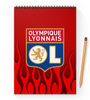 Заказать блокнот в Москве. Блокнот на пружине А4 Olympique Lyonnais от THE_NISE  - готовые дизайны и нанесение принтов.