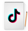 Заказать блокнот в Москве. Блокнот на пружине А4 TikTok  от DESIGNER   - готовые дизайны и нанесение принтов.