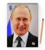 Заказать блокнот в Москве. Блокнот на пружине А4 Путин от THE_NISE  - готовые дизайны и нанесение принтов.