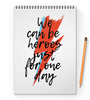 Заказать блокнот в Москве. Блокнот на пружине А4 Heroes. Дэвид Боуи от geekbox - готовые дизайны и нанесение принтов.