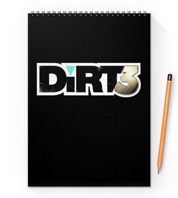 Заказать блокнот в Москве. Блокнот на пружине А4 DiRT 3 от THE_NISE  - готовые дизайны и нанесение принтов.