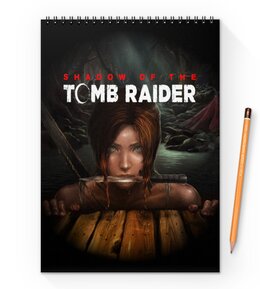 Заказать блокнот в Москве. Блокнот на пружине А4 Tomb Raider от THE_NISE  - готовые дизайны и нанесение принтов.