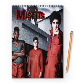 Заказать блокнот в Москве. Блокнот на пружине А4 Misfits от THE_NISE  - готовые дизайны и нанесение принтов.