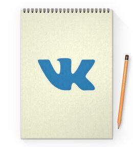 Заказать блокнот в Москве. Блокнот на пружине А4 ВКонтакте от YellowCloverShop - готовые дизайны и нанесение принтов.