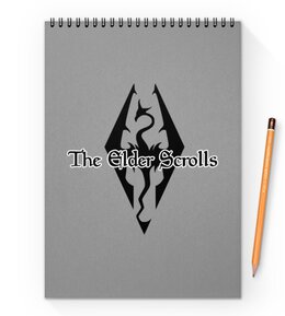 Заказать блокнот в Москве. Блокнот на пружине А4 The Elder Scrolls от THE_NISE  - готовые дизайны и нанесение принтов.