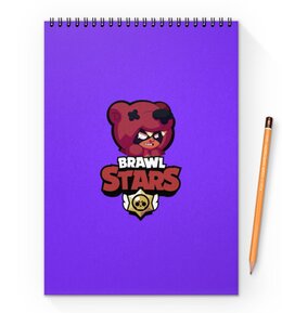 Заказать блокнот в Москве. Блокнот на пружине А4 Brawl Stars от THE_NISE  - готовые дизайны и нанесение принтов.