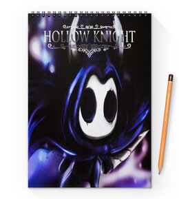 Заказать блокнот в Москве. Блокнот на пружине А4 Hollow Knight от THE_NISE  - готовые дизайны и нанесение принтов.