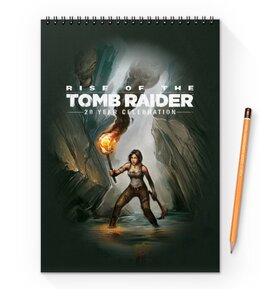 Заказать блокнот в Москве. Блокнот на пружине А4 Tomb Raider от THE_NISE  - готовые дизайны и нанесение принтов.