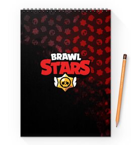 Заказать блокнот в Москве. Блокнот на пружине А4 Brawl Stars от THE_NISE  - готовые дизайны и нанесение принтов.