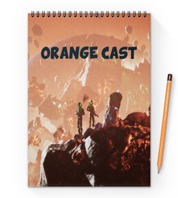 Заказать блокнот в Москве. Блокнот на пружине А4 Orange Cast от THE_NISE  - готовые дизайны и нанесение принтов.