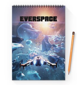 Заказать блокнот в Москве. Блокнот на пружине А4 Everspace от THE_NISE  - готовые дизайны и нанесение принтов.