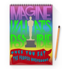 Заказать блокнот в Москве. Блокнот на пружине А4 «Imagine What's Possible...» от Andy Quarry - готовые дизайны и нанесение принтов.