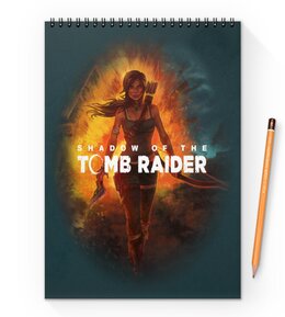 Заказать блокнот в Москве. Блокнот на пружине А4 Tomb Raider от THE_NISE  - готовые дизайны и нанесение принтов.