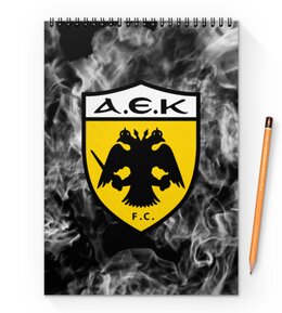 Заказать блокнот в Москве. Блокнот на пружине А4 AEK FC от THE_NISE  - готовые дизайны и нанесение принтов.