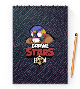 Заказать блокнот в Москве. Блокнот на пружине А4 Brawl Stars от THE_NISE  - готовые дизайны и нанесение принтов.