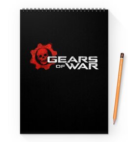 Заказать блокнот в Москве. Блокнот на пружине А4 Gears of War  от THE_NISE  - готовые дизайны и нанесение принтов.