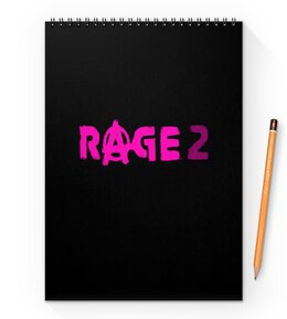 Заказать блокнот в Москве. Блокнот на пружине А4  Rage 2 от THE_NISE  - готовые дизайны и нанесение принтов.