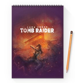 Заказать блокнот в Москве. Блокнот на пружине А4 Tomb Raider от THE_NISE  - готовые дизайны и нанесение принтов.