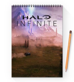 Заказать блокнот в Москве. Блокнот на пружине А4 Halo Infinite от THE_NISE  - готовые дизайны и нанесение принтов.