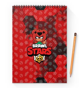 Заказать блокнот в Москве. Блокнот на пружине А4 Brawl Stars от THE_NISE  - готовые дизайны и нанесение принтов.