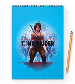 Заказать блокнот в Москве. Блокнот на пружине А4 Tomb Raider от THE_NISE  - готовые дизайны и нанесение принтов.