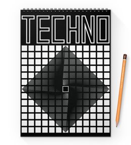 Заказать блокнот в Москве. Блокнот на пружине А4 Techno helix от cubik art  - готовые дизайны и нанесение принтов.