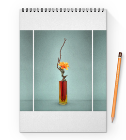 Заказать блокнот в Москве. Блокнот на пружине А4 Икебана / Ikebana от Ikebana - готовые дизайны и нанесение принтов.