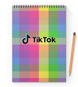 Заказать блокнот в Москве. Блокнот на пружине А4 Tik Tok от THE_NISE  - готовые дизайны и нанесение принтов.