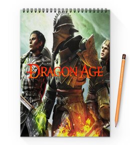 Заказать блокнот в Москве. Блокнот на пружине А4 Dragon Age от THE_NISE  - готовые дизайны и нанесение принтов.