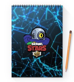 Заказать блокнот в Москве. Блокнот на пружине А4 Brawl Stars от THE_NISE  - готовые дизайны и нанесение принтов.