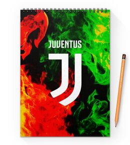 Заказать блокнот в Москве. Блокнот на пружине А4 Juventus от THE_NISE  - готовые дизайны и нанесение принтов.