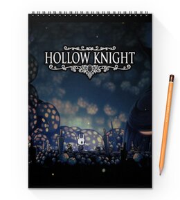 Заказать блокнот в Москве. Блокнот на пружине А4 Hollow Knight от THE_NISE  - готовые дизайны и нанесение принтов.
