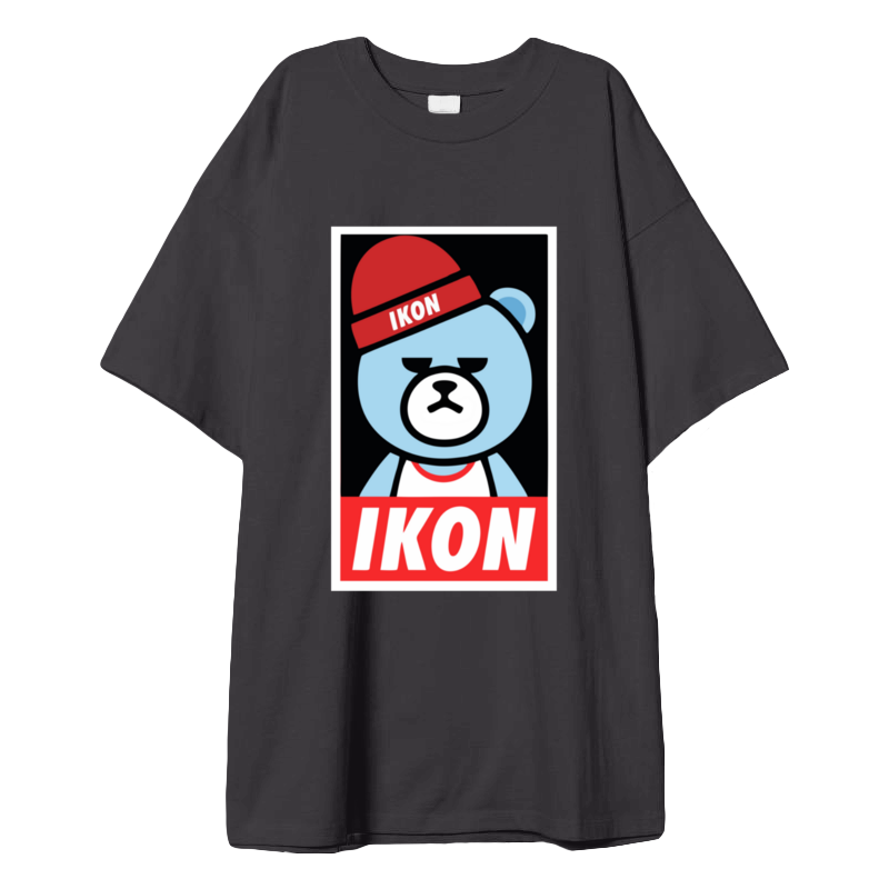 Printio Футболка оверсайз Ikon yg bear dope hoodies men harajuku aesthetic bear anime hoodie men and women korean kawaii crewneck long sleeve oversized streetwear kpop