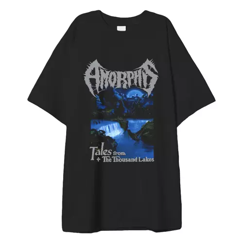 Заказать мужскую футболку в Москве. Футболка оверсайз Amorphis Tales From The Thousand Lakes от Merch Art - готовые дизайны и нанесение принтов.