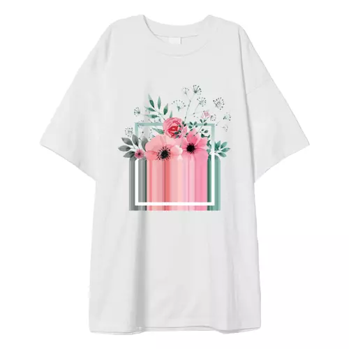 Заказать мужскую футболку в Москве. Футболка оверсайз Bloom от CoolColor  - готовые дизайны и нанесение принтов.