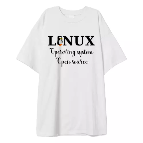 Заказать мужскую футболку в Москве. Футболка оверсайз Linux 1 от Владимир Довженко - готовые дизайны и нанесение принтов.