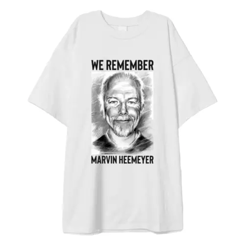 Заказать мужскую футболку в Москве. Футболка оверсайз Marvin Heemeyer White oversize от Alcochat - готовые дизайны и нанесение принтов.