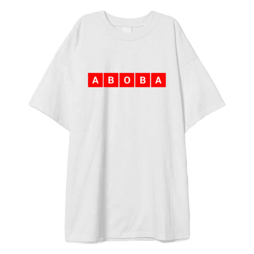 Заказать мужскую футболку в Москве. Футболка оверсайз Aboba от Memepedia - готовые дизайны и нанесение принтов.